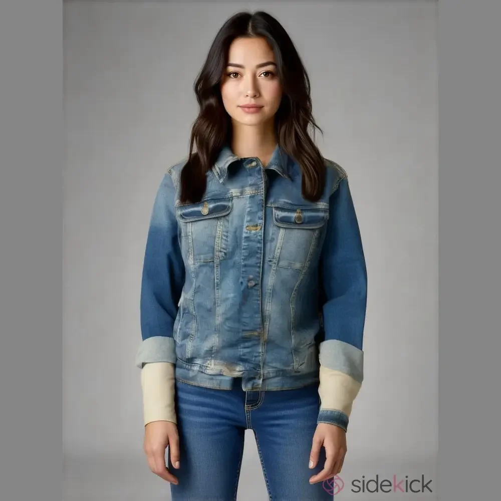 EUC LAUREN CONRAD Blue Denim Blue Jean women’s jacket button down cott…